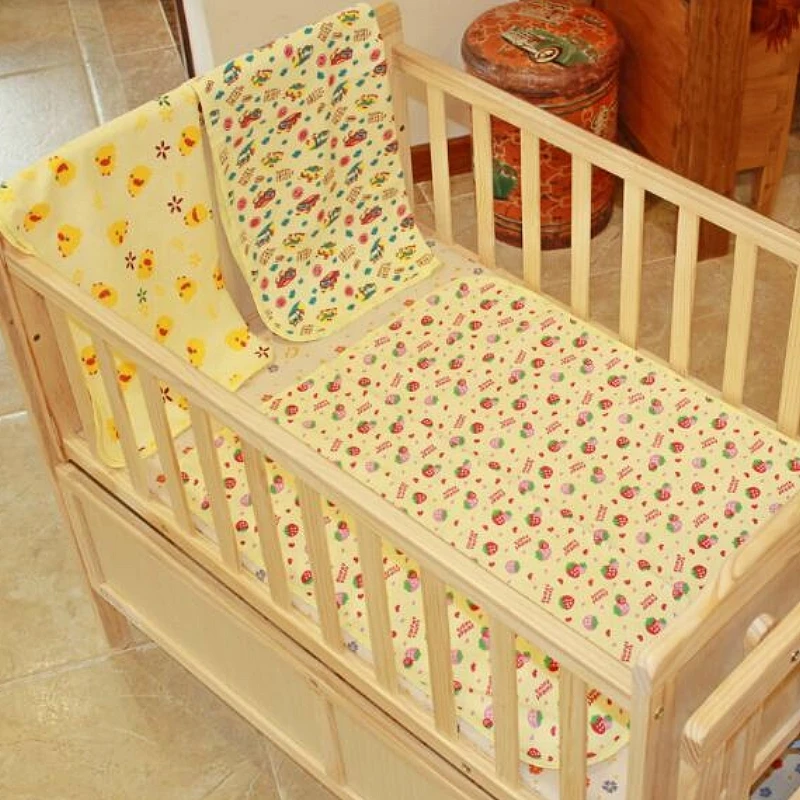 cheap 1pcs Baby Nappy Changing Pad Cotton Ecologic Diaper Cartoon Baby Waterproof Mattress Bed Sheet Infant Change Mat Cover JCX9175