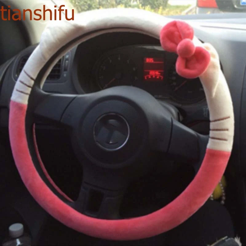 Tianshifu прекрасный крышка рулевого колеса 38 см замша + pu хорошее качество девушка укладки