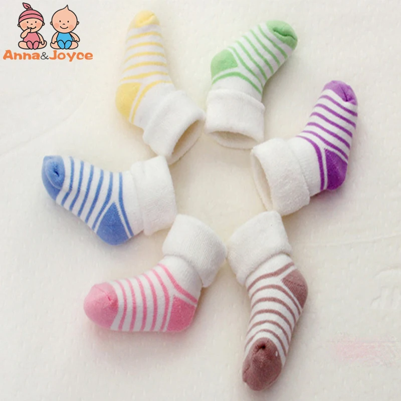 12 пар/лот, толстые теплые хлопковые носки для малышей мягкие носки мягкие махровые носки детские носки с отворотами ctws0019