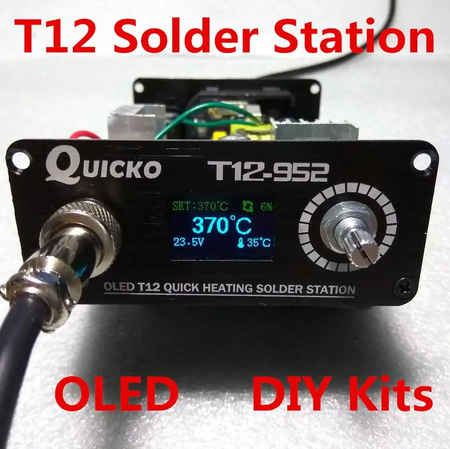 

DIY kits T12 OLED display Digital Soldering Iron Station Temperature Controller Board with T12 handle tips