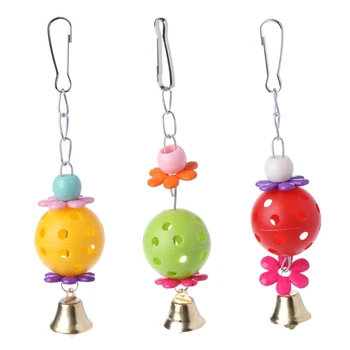 

Pet Bites Parrot Bird Climb Chew Toys Bell Swing Cage Hanging Cockatiel Parakeet