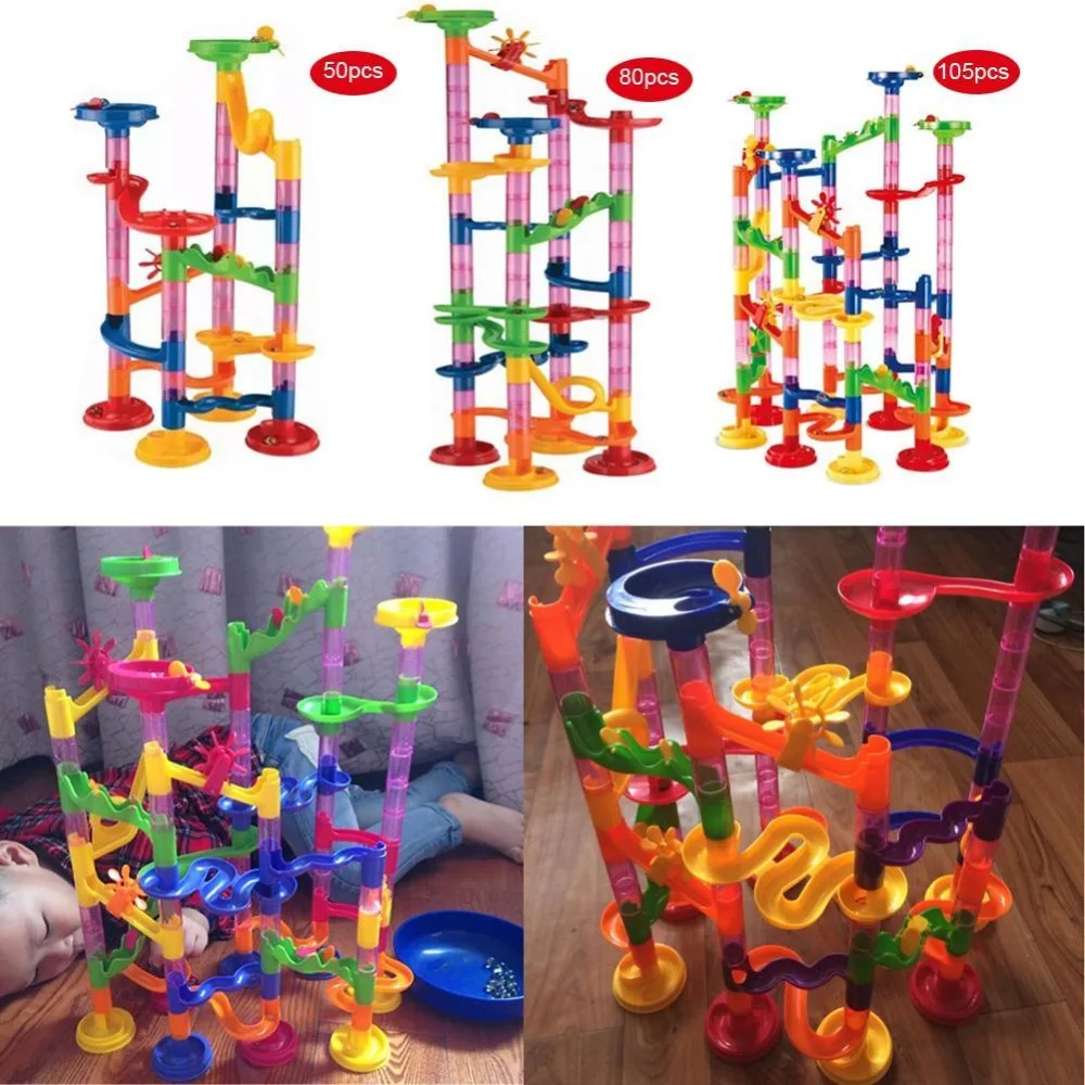 

DIY Pipeline Type Marble Rampage Running Maze Balls Track Puzzle Labyrinth Training Educational Toys Child IQ Coach Game