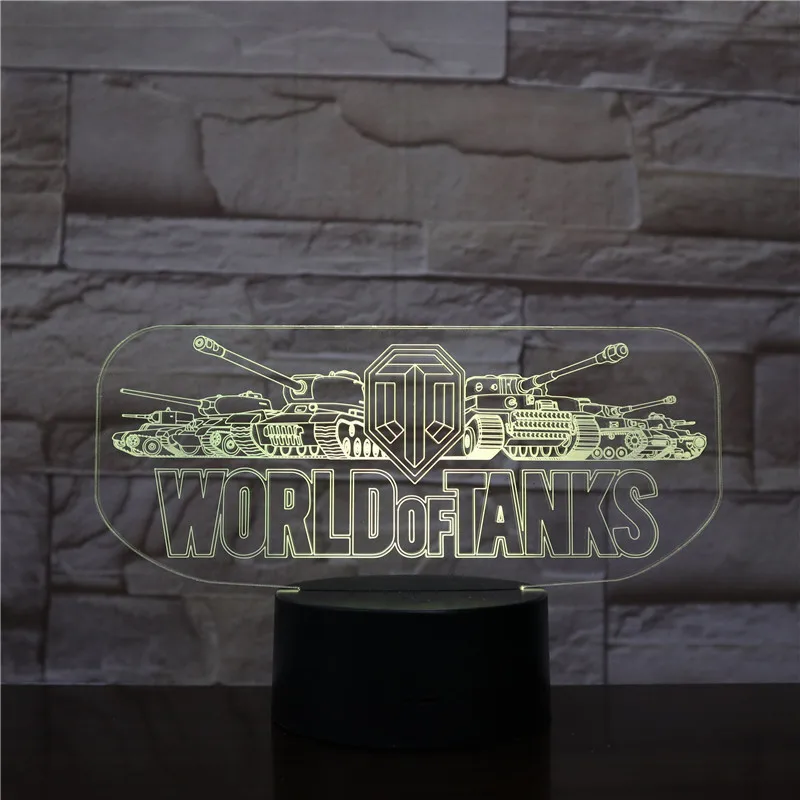 Игра World of Tanks Ночной светильник светодиодный сенсорный датчик декоративный светильник s Детский праздничный подарок настольная лампа для спальни World of Tanks