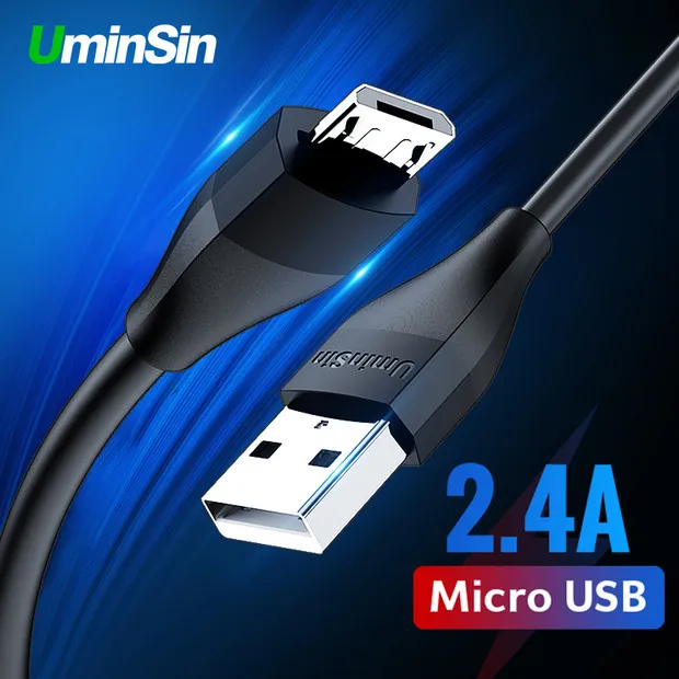 

Uminsin Micro USB Cable 2M Fast Charge USB Phone Data Cable for Xiaomi Android USB Charging Cord Microusb Charger USB Wire 1M