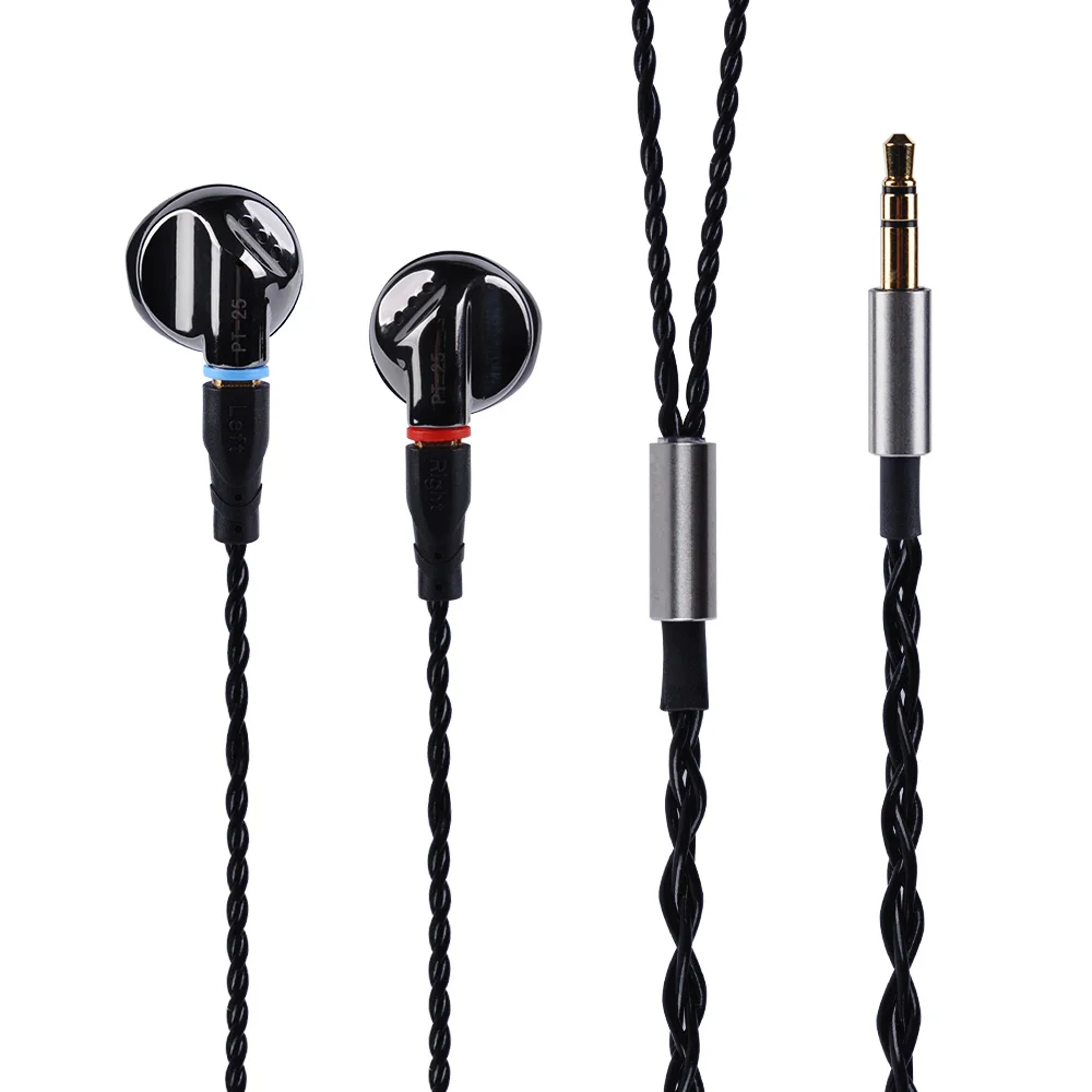 

SENFER PT25 In Ear Earphone Earburd Graphene Dynamic Driver Unit HIFI Earplug With MMCX Detachable Detach Cable Metal Earbud