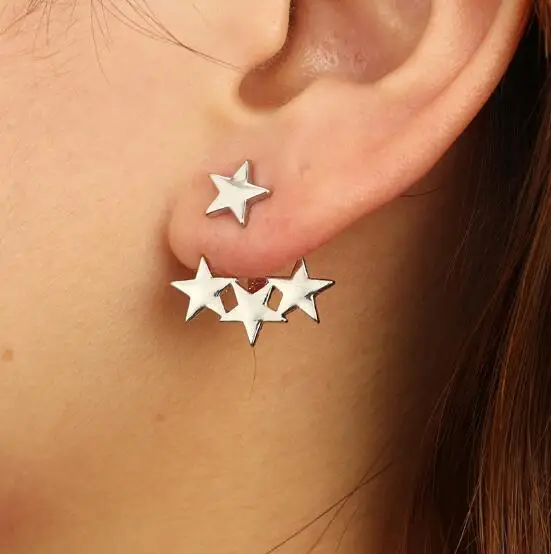 

Moon Star Ear Climber Tiny Star Moon Stud Earrings For Women Everyday Teen Mothersday Celestial Birthday Gift Jewelry Earrring