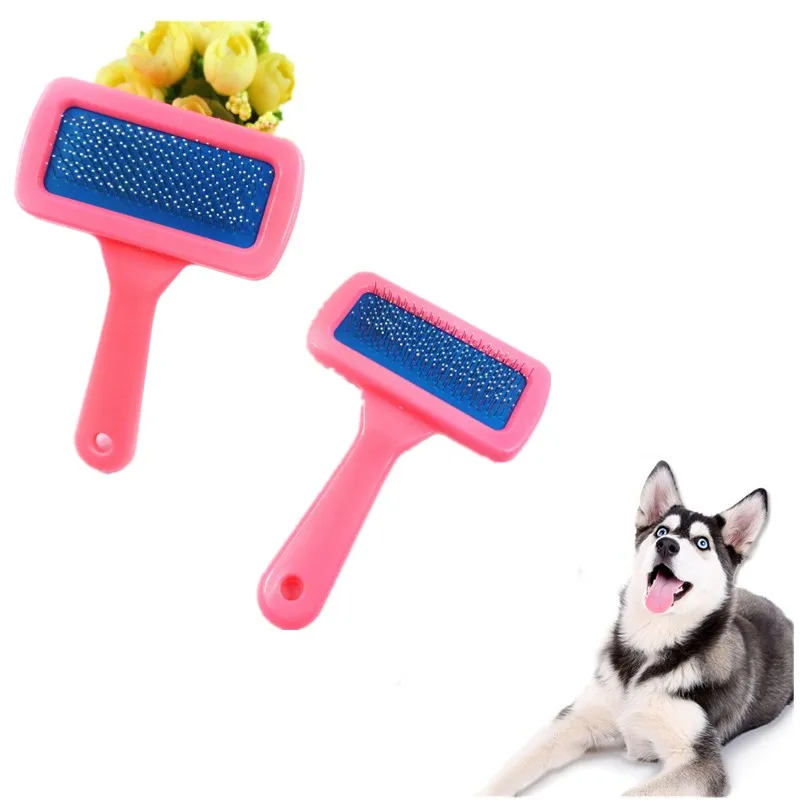 Stainless Steel Plastic Handle Dog Comb For Small Medium Dogs For Doggy