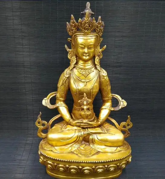 

Китайская тибетская буддистская латунная статуя King Kong Buddha