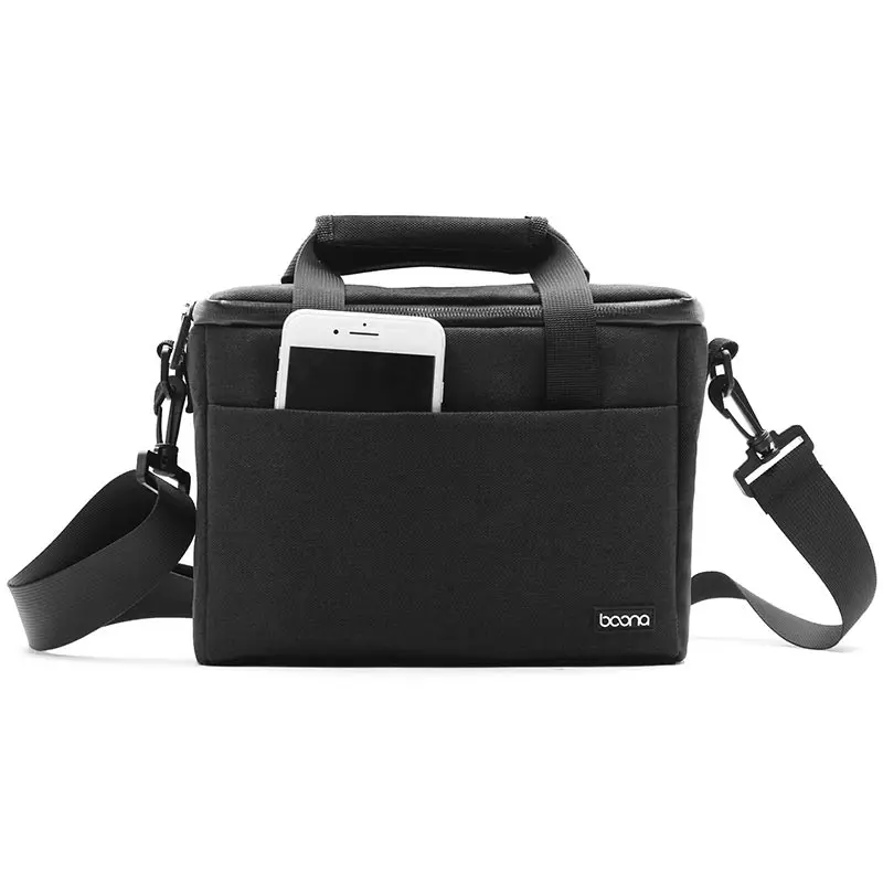 Boona Upgrade Waterproof multi-functional Digital DSLR Camera Video Bag Carrying Shoulder SLR Bag Padded for Photographer - Цвет: Black