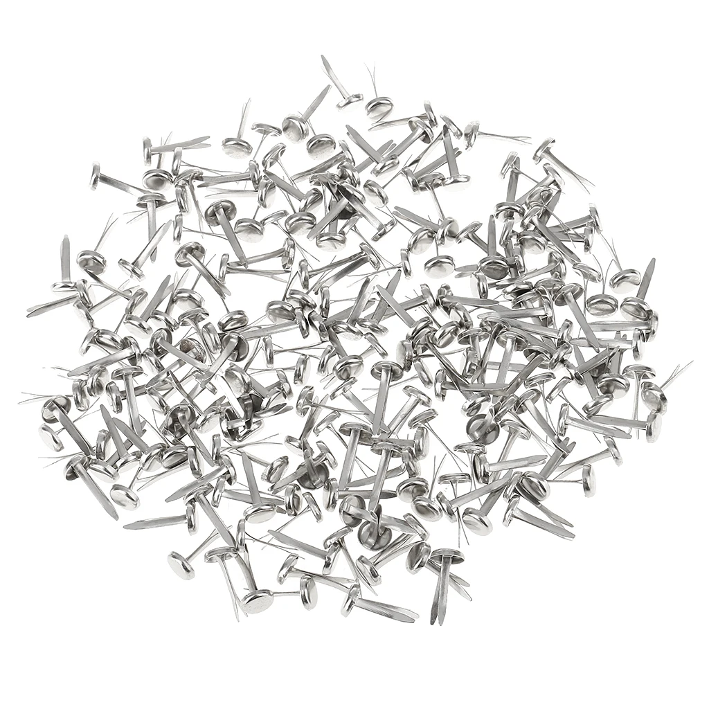 Uxcell 6x12mm Mini Brads Round Paper Fasteners for Art Crafting, Silver  Tone 200pack