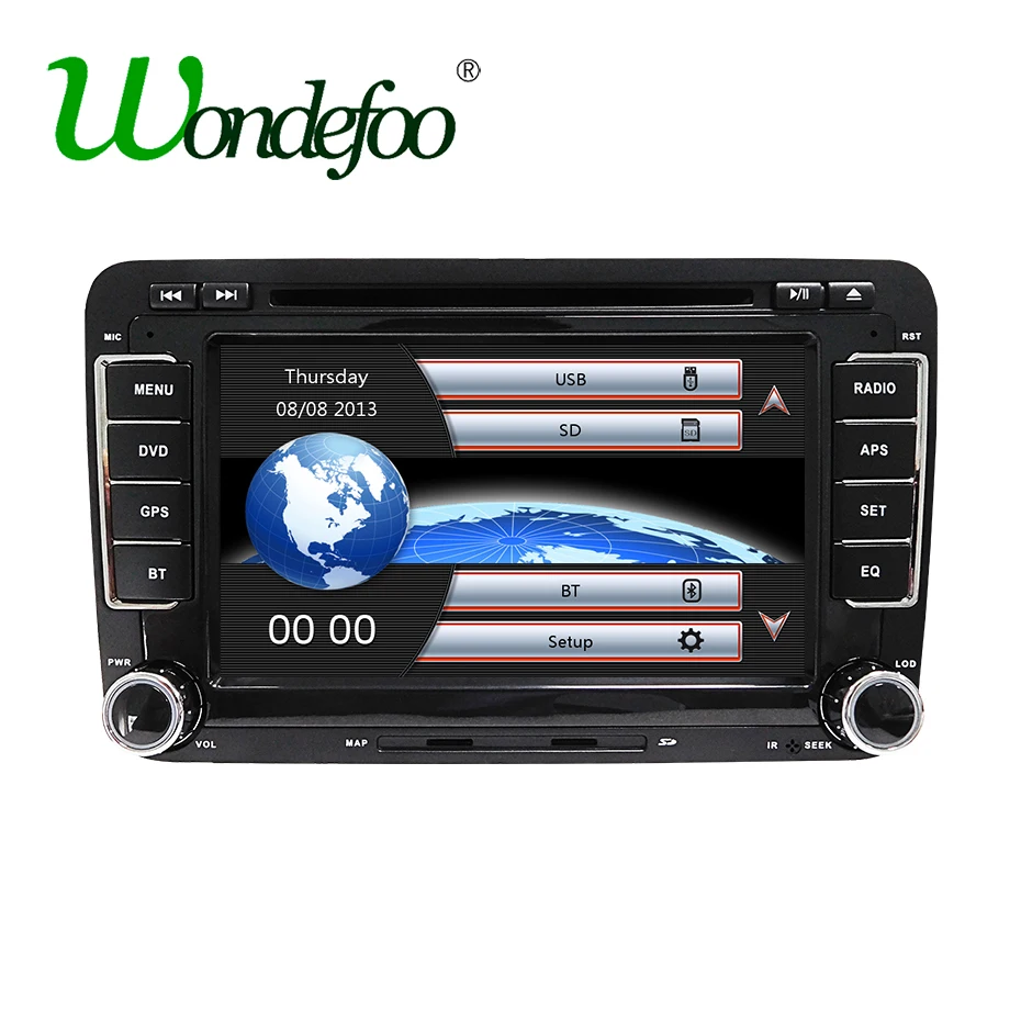 Wondefoo Мультимедиа Радио 2 DIN плеер для VW/Volkswagen/Golf/Polo/Tiguan/Passat/b7/b6/SEAT/leon/Skoda/Octavia навигация gps ПК