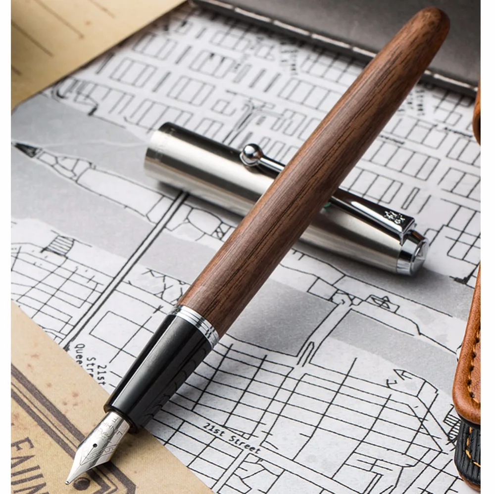 Высокое качество Jinhao 51A винтажная деревянная авторучка 0 5 мм 38 Тонкий перо