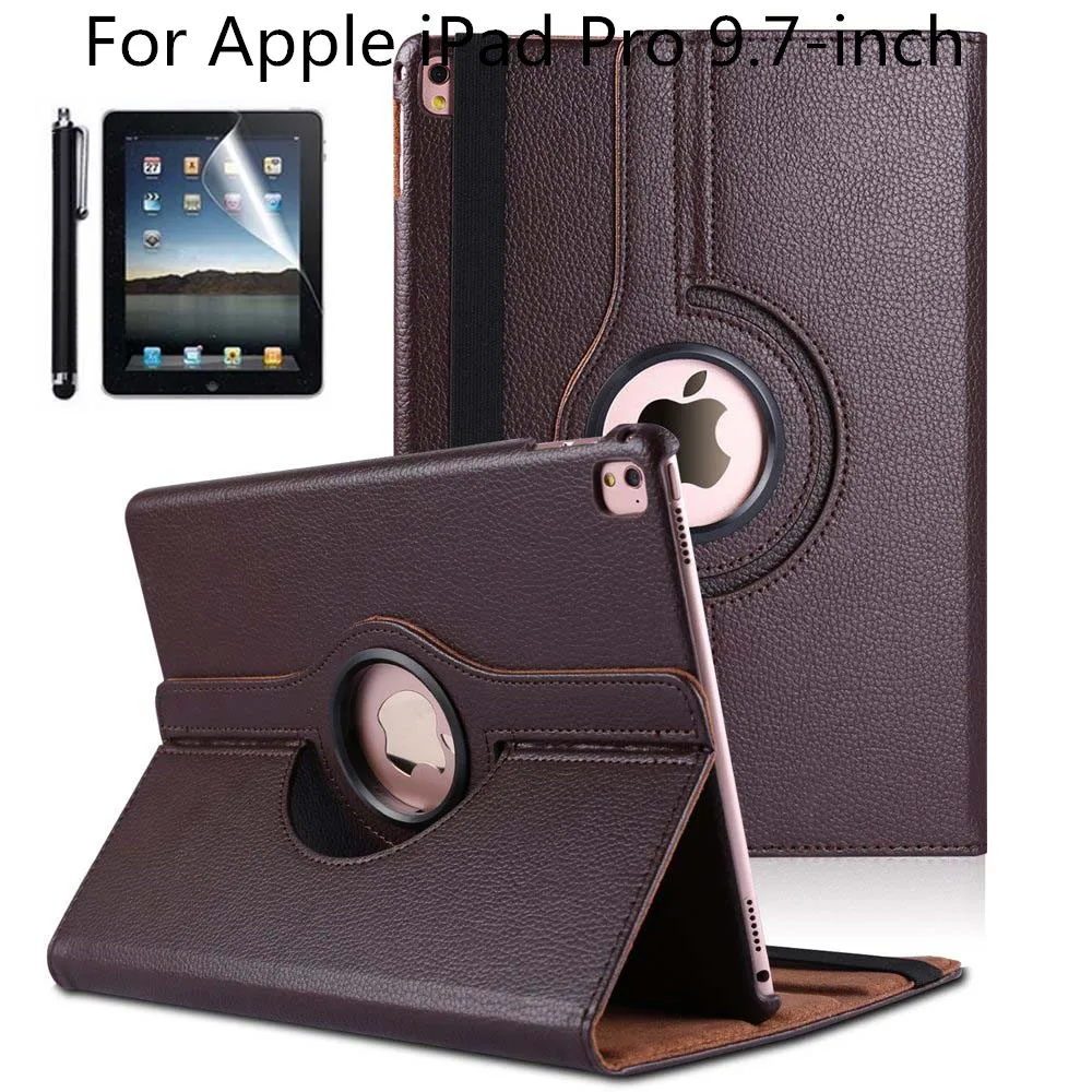 

CucKooDo 360 Degree Rotating PU Leather Smart Cover Case for Apple iPad Pro 9.7 inch 2016 Released+Screen Protector+Stylus