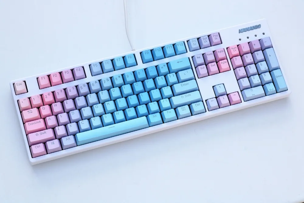 Двухсторонний Радужный OEM профиль PBT keycap 108 клавиш cherry MX Переключатель подсветка механическая клавиатура keycaps только keycaps