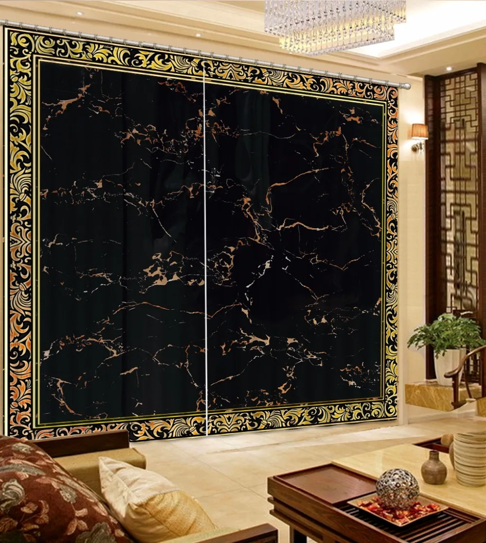 

European 3D Curtains For Bedroom Living room pattern Photo Bedroom Curtain Photo Printing Blackout Curtains