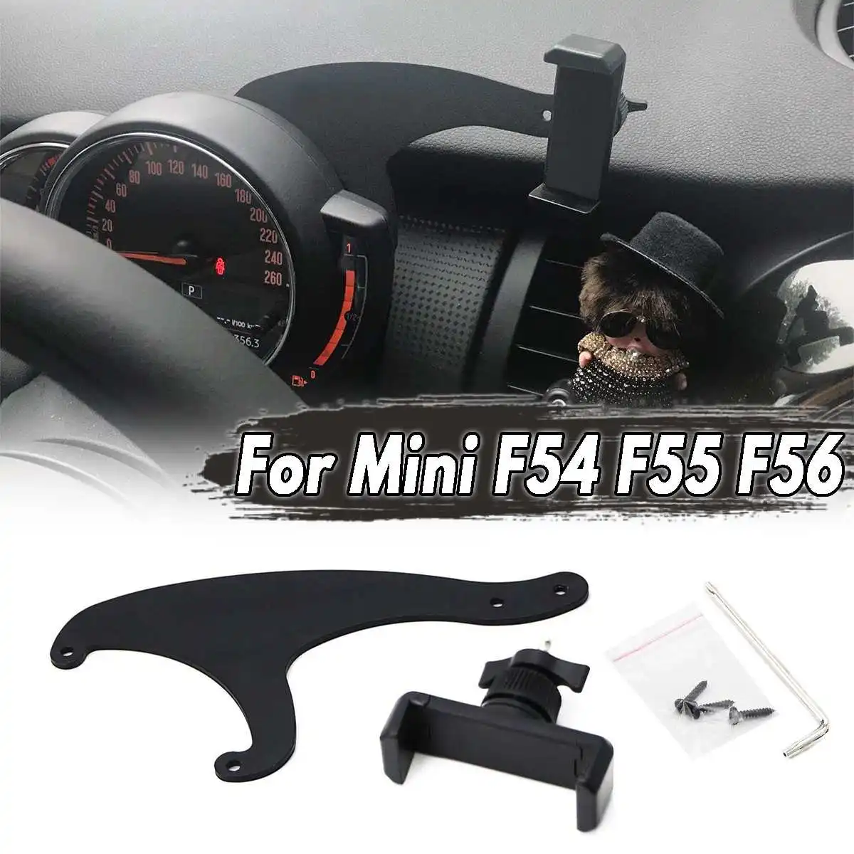 Suporte do Telefone Móvel do Carro ° para Bmw para Mini Cooper R60 R61 F54 F55 F56 F60 Mini Titular Volante Traseira 360 R55 R56 R57 14 Suporte universal p carro
