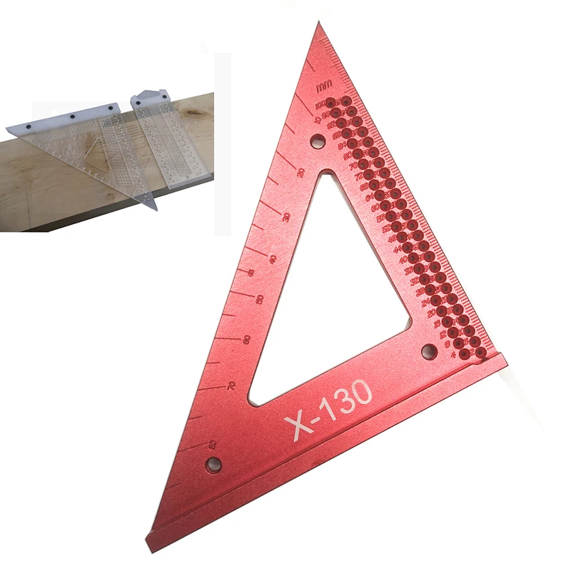 

Woodworking Line Ruler Hole Scribing Gauge Woodworking Crossed-out Measuring Tool Precision Squares Triangle Ruler