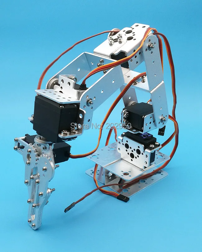1 компл. Алюминиевый робот 6 DOF рука Механическая Роботизированная рука зажим коготь монтажный комплект W/сервоприводы сервопривод для Arduino DIY части робота