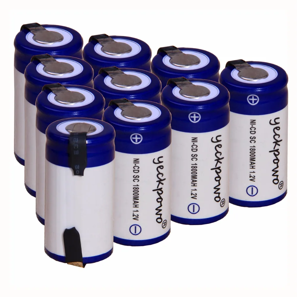 10 шт. SC 1800mah 1 2 v аккумулятор NICD аккумуляторы для makita bosch B &amp D Hitachi metabo dewalt