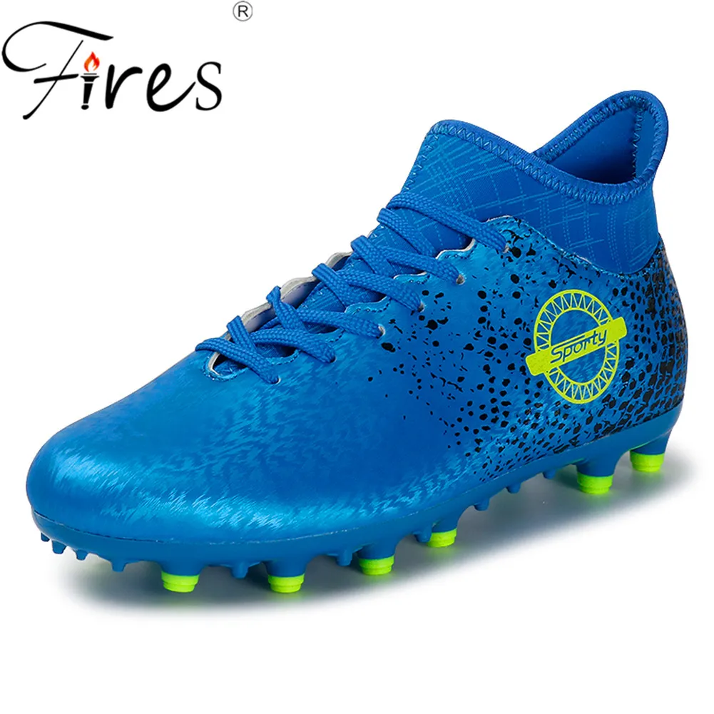 

Fires Men's Football Boots High Ankle Long Spikes Soccer Shoes For Man Profrssional Outdoor Kid Train Sock Cleats Football Shoes