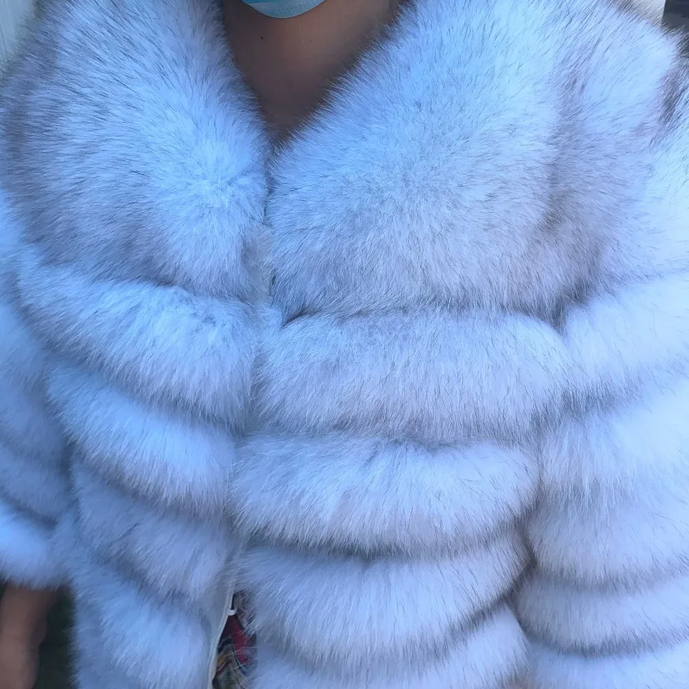 Real fur 2018 Real Fox Fur Coat Women Natural Real Fur Jackets Vest Winter Outerwear Women Clothes