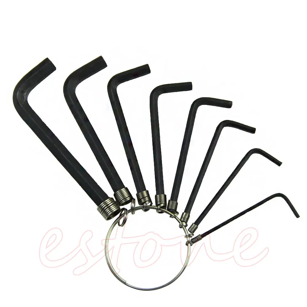 8 In 1 Hex hexagon Key Allen Wrench Set 1.5mm6mm Metric Key Chainin