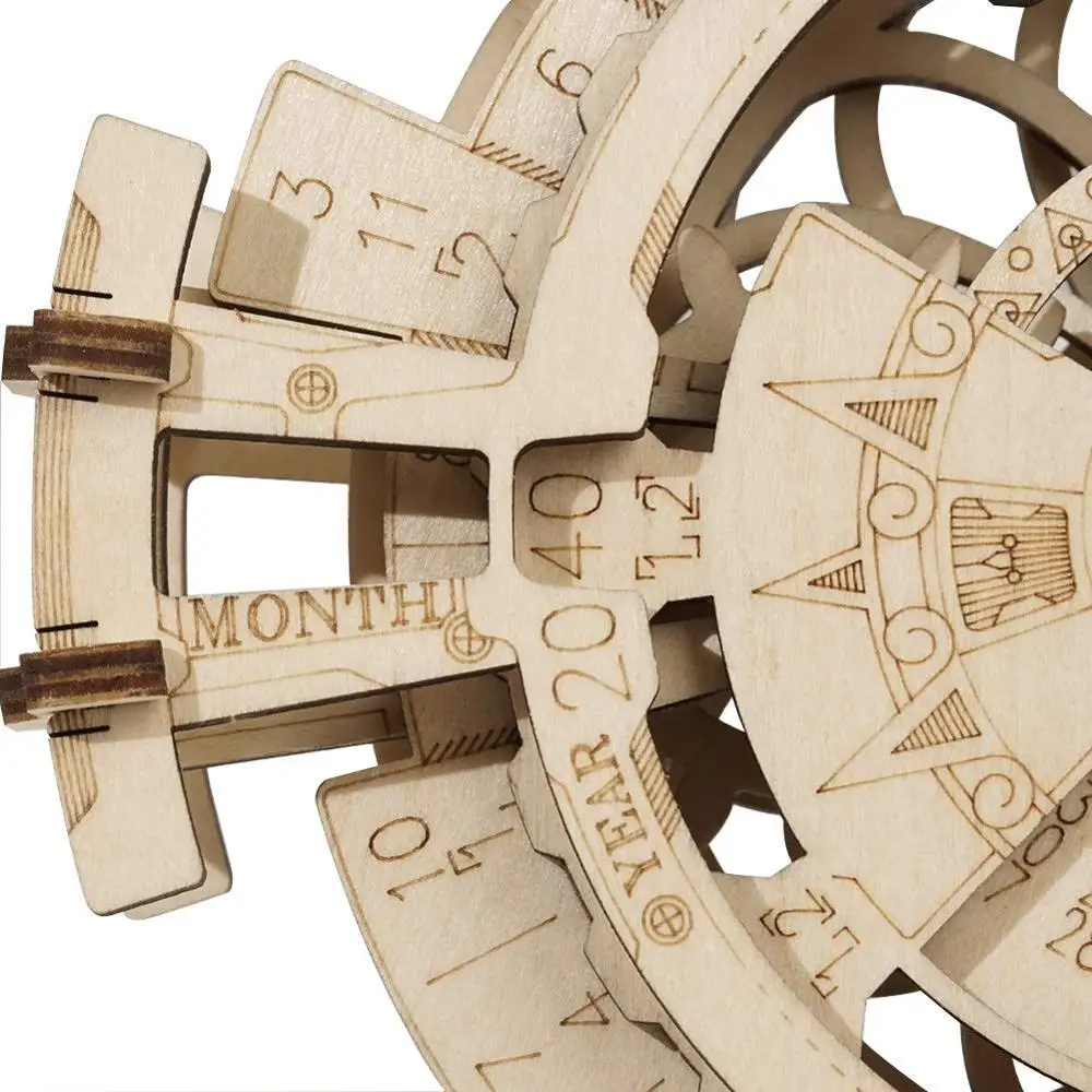 Skup Robotime New Arrival DIY 3D wieczny kalendarz drewniane Puzzle gry montaż zabawki prezent LK201 dla Dropshipping