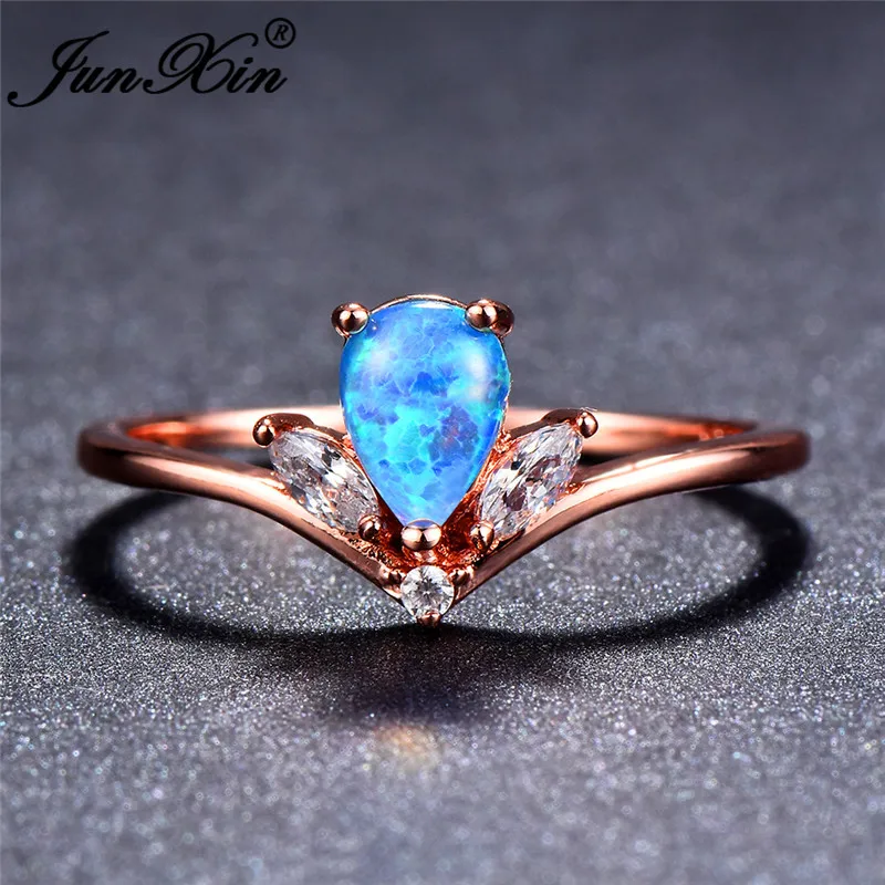 opal ring teardrop