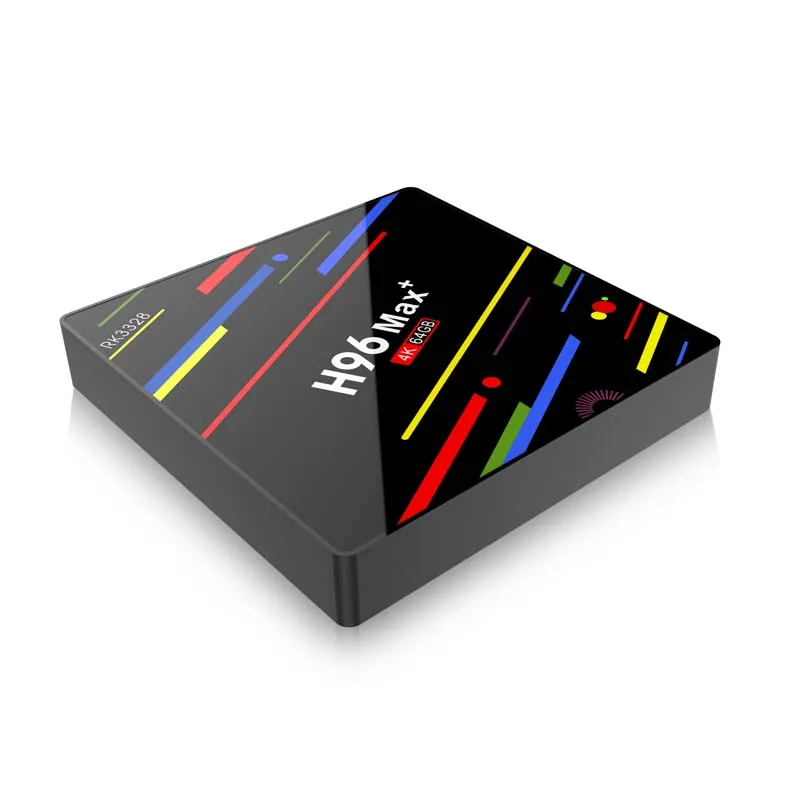 Hot sale H96 Max+ 4K Smart Android TV Box Android 8.1 RK3328 4gb Ram 64gb Rom Quad Core with BT 4.1 5G/2.4G wifi in Promotion