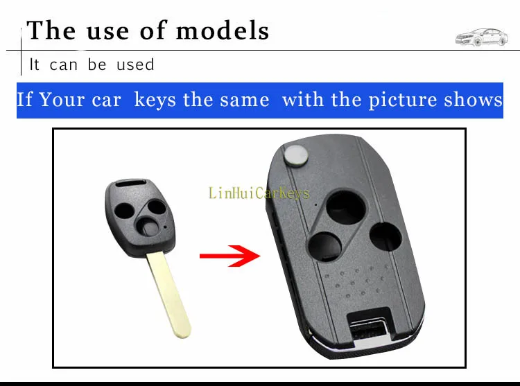 PINECONE для HONDA FIT CRV CITY CIVIC ACCORD чехол для ключа автомобиля с лезвием 3 кнопки модифицированный пустой корпус для дистанционного ключа оболочка 1 шт