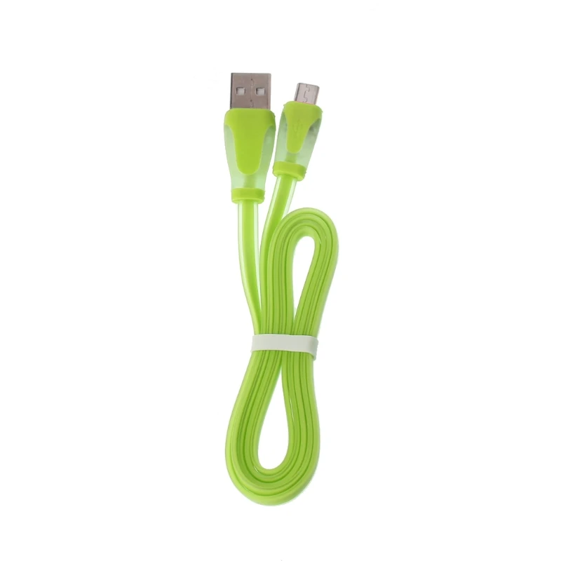 Светодиодный светящийся Micro USB Высокоскоростной плоский кабель для