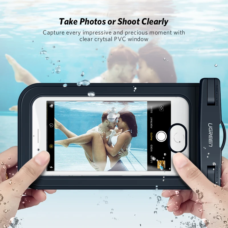 Ugreen Waterproof Case Bag Phone Pouch 6.3'' Phone Bag Case For iPhone Xs X 8 7 7Plus 6S 6Plus Samsung Galaxy S9 S8 Phone Case