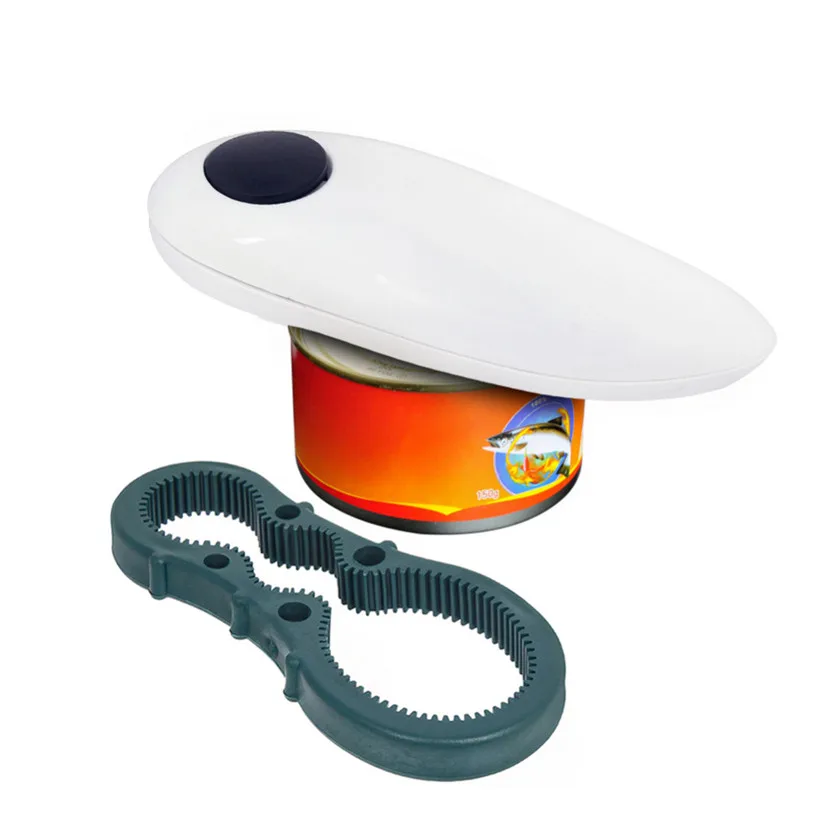 

1pcs Mini Convenient One Touch Automatic Electric Can Tin Bottle Opener Hands Free Jar Can Tin Opener Safe 2019 Hot Sale