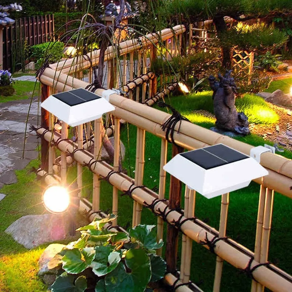 Movido a Energia Parede de Luz Sensor de Movimento para Casa Luz ao ar Luz da Noite da Lâmpada Solar Levou Cerca Caminho Jardim Quintal Parede Gutter Livre Casa 4 Pcs 6 13 LEVOU Parede de Luz Sensor De Movimento