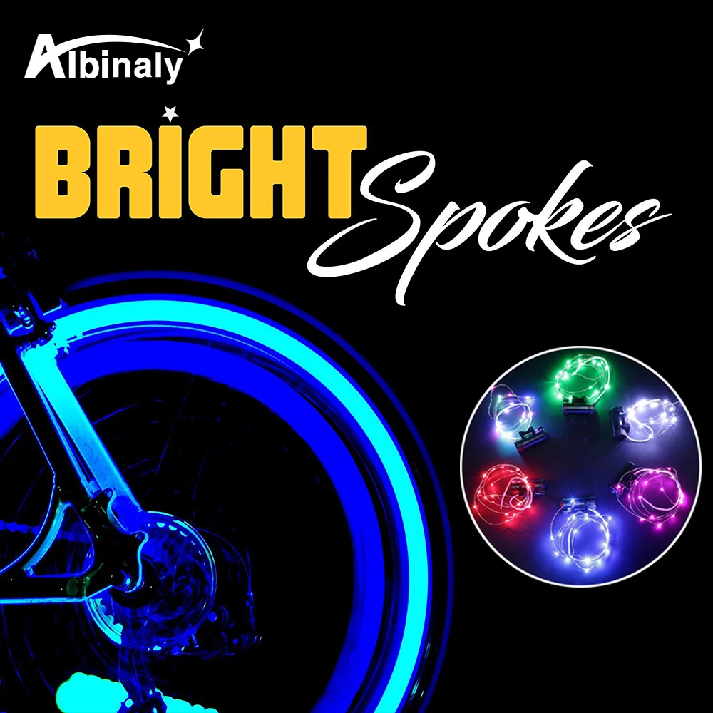 

Waterproof wheel light 2 mode LED bicycle light 6 color LED decorative spoke light safety warning light bicycle accessories