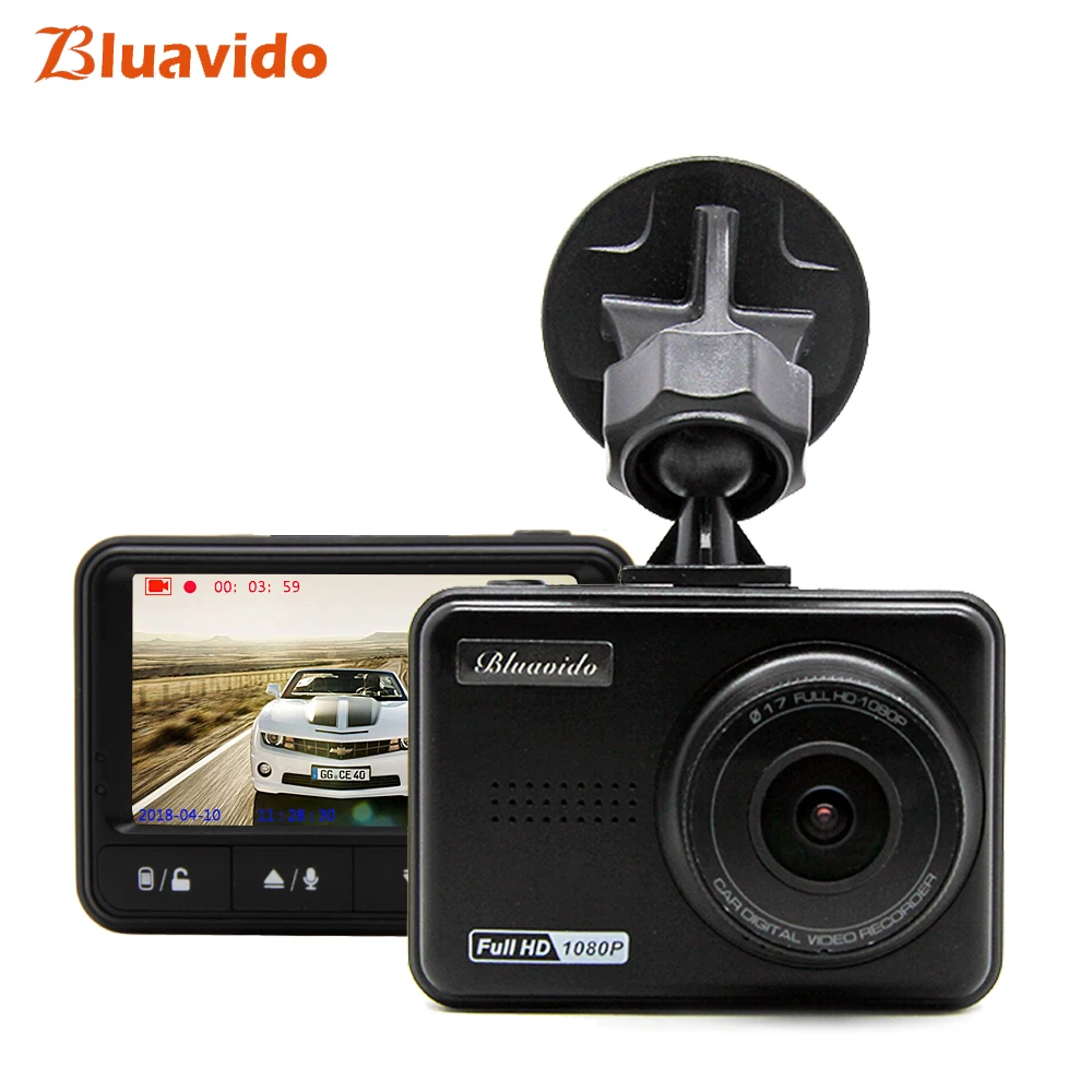 Bluavido Full HD 1080P Car DVR Video Recorder IMX323 WDR Night Vision Novatek 96658 Dash font