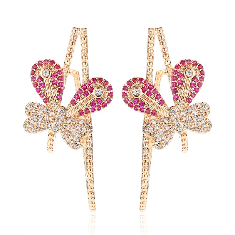 

XIUMEIYIZU Latest Beautiful Butterfly Design Stud Earrings Full Pave Cubic Zirconia Earring for Women Trendy Jewelry 2019