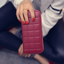 2016 vente Chaude Nouvelles Femmes De Mode Portefeuilles Doux Surface Femelle D’embrayage Sac À Glissière Surround F242