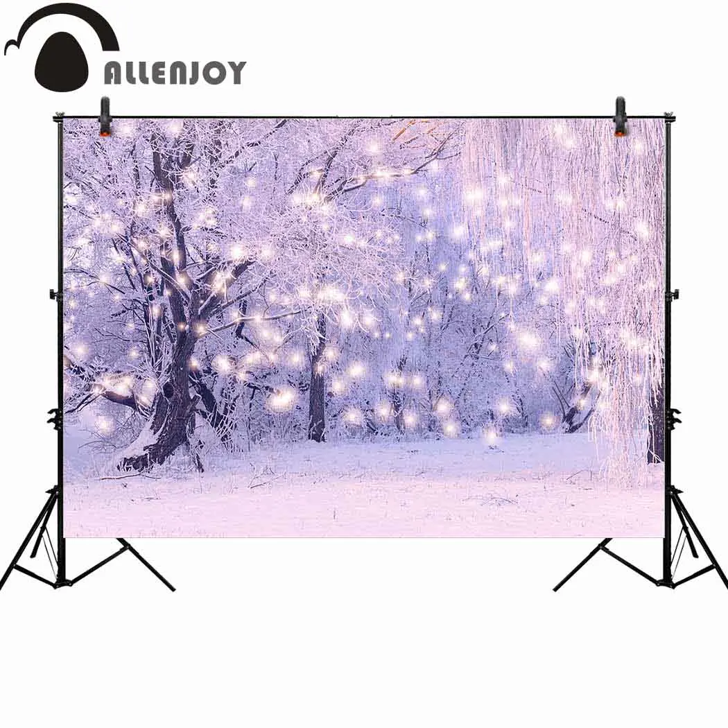 Allenjoy фон для фотосъемки с блестками снег пейзаж дерево зима милый Рождественский