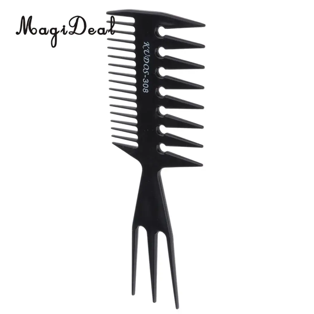 3 Way Large Wide Tooth Comb Salon Afro Hair Pick Brush Comb Hairdressing Hair Styling Comb Braid Tool