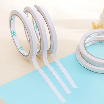 

5 pcs/lot new Double Faced Adhesive Tape 8mmx12m High Viscosity Double Sided Sticky Tape White Convenient school office supplies