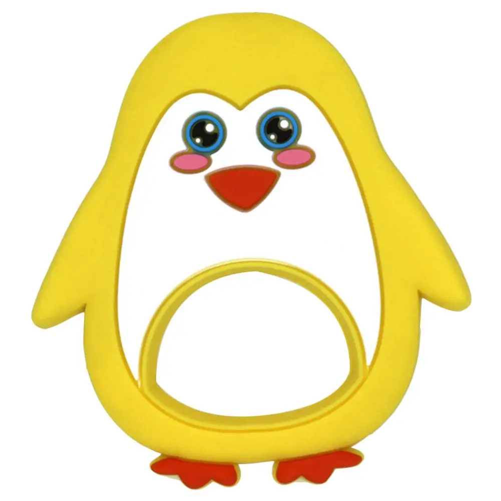 Пингвин силиконовый зажим для прорезывания зубов печенье силиконовые Подвески зубы десны палка Прорезыватель игрушки для детей Аксессуары - Цвет: E