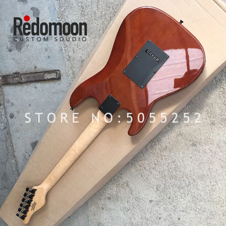 Factory custom guitar 6 strings electric guitar with Bird Eyes neck flamed maple top musical instrument shop