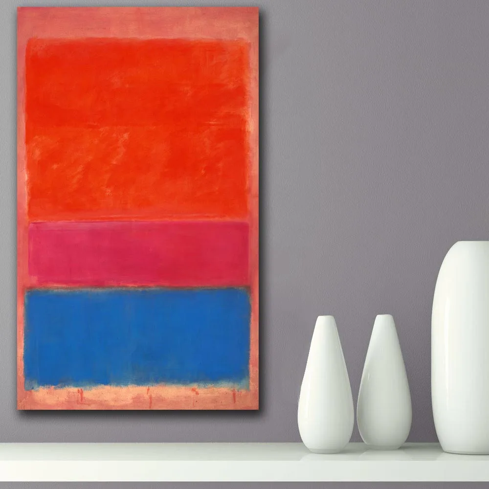 

No-1-royal-red-and-blue by Mark Rothko Paiting Home Decor On Canvas Modern Wall Art Canvas Print Poster Canvas Painting