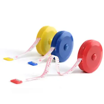 

Portable Home Tape Measure 60-Inch 1.5 Meter Round Plastic Soft Retractable Measuring Tape Random Color