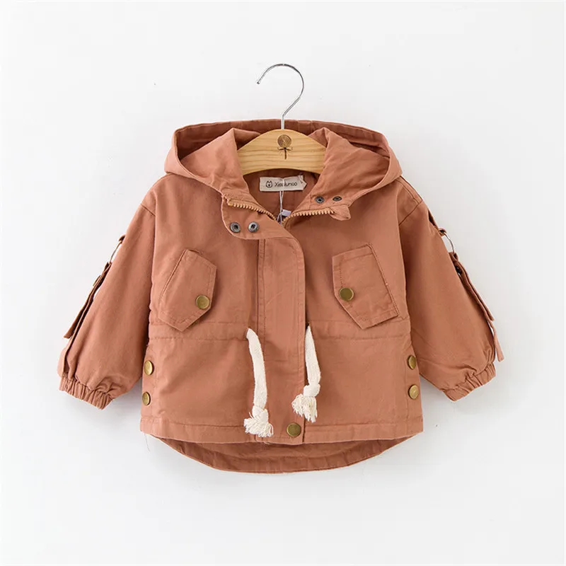 Online Dulce Amor primavera niños niñas chaquetas para niños con capucha moda rompevientos niños abrigos ropa de bebé ropa de abrigo Tops