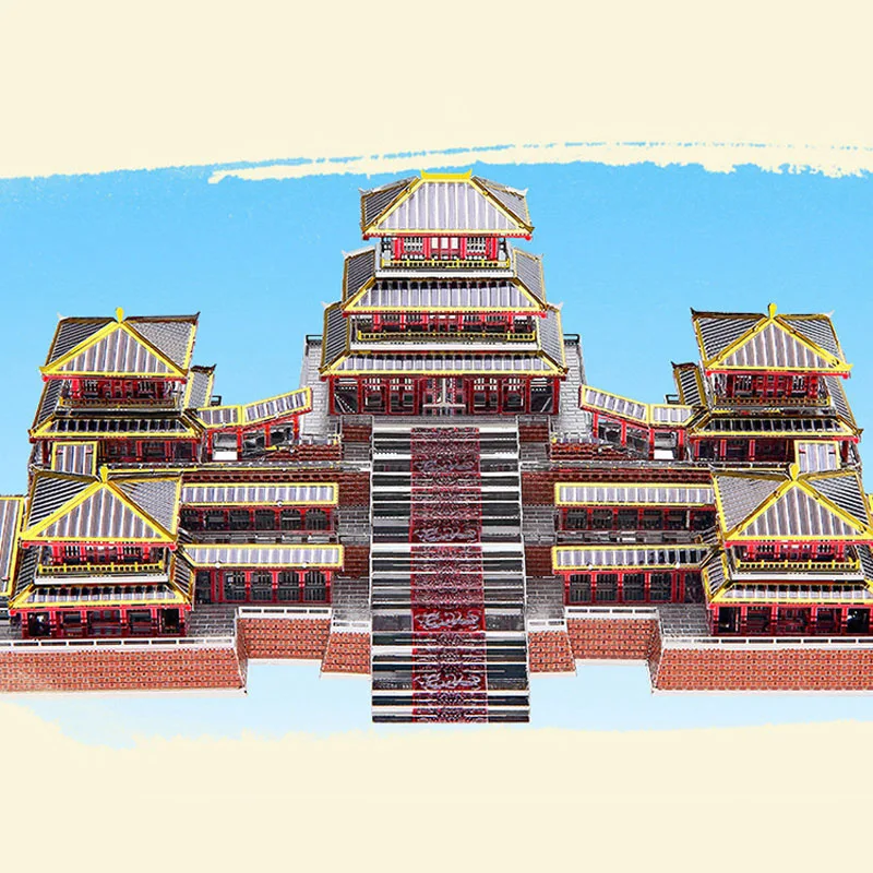 

Metal Puzzle DIY Model EPANG PALACE Ancient Chinese Architecture 3D Metal Assembly Model Jigsaw Puzzle Model Kit Toys