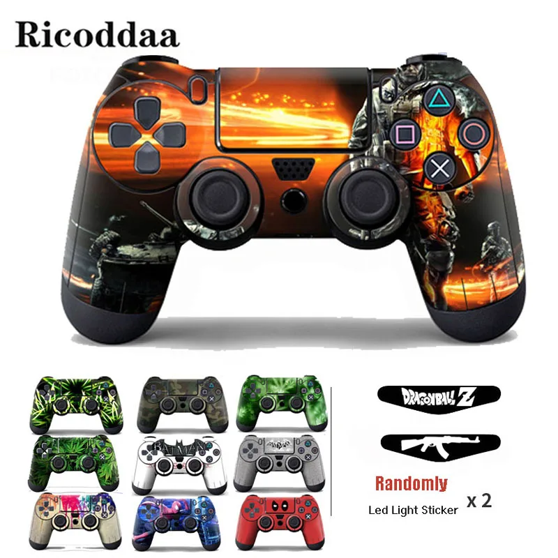 

PVC Vinyl Cover Sticker For PS4 Wireless Controller Gamepad Protective Skin Decal For Playstation 4 Controle Joystick