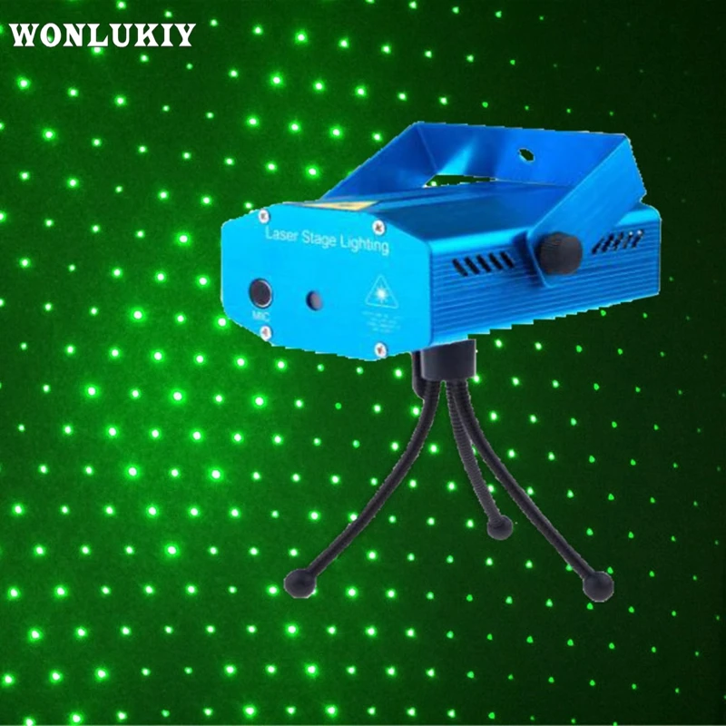 

Mini LED Laser Projector Red and Green Laser Stage Light For Disco Party DJ Bar Club With EU US Plug Sound Active Auto Projector
