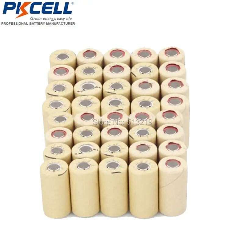 

50 x Power tool battery NiCd SubC SC 2200mAh Paper Wrapped Rechargeable Battery (Flat Top) 10C High Drain